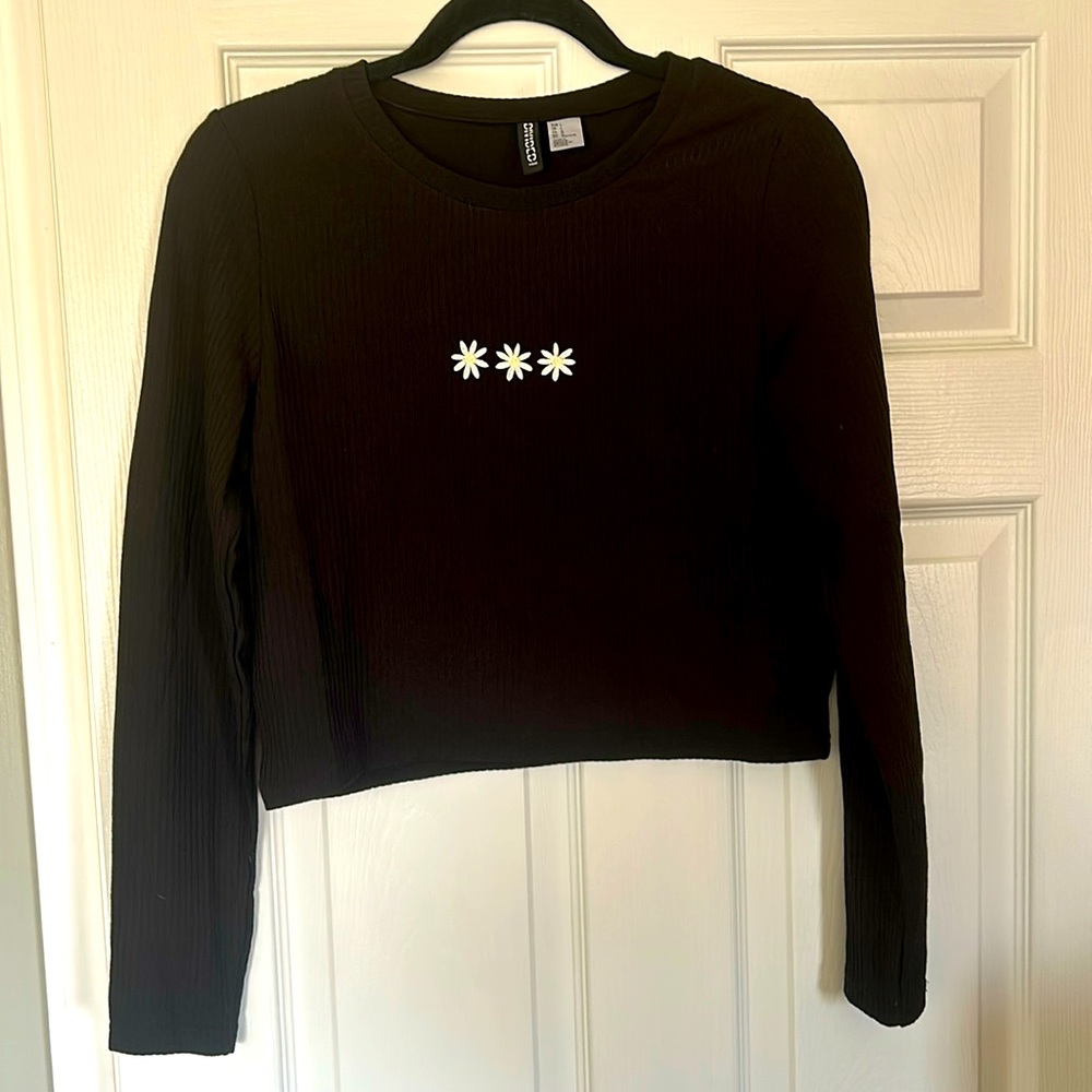 Divided/ H&M Long Sleeve Crop Top